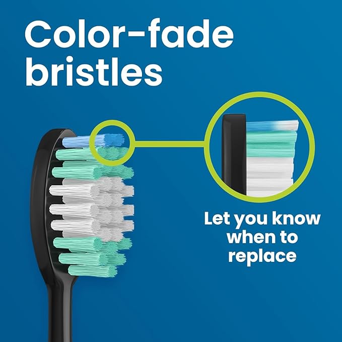 Replacement Toothbrush Heads 16 Pack Compatible with AquaSonic Black Series, Vibe Series, and Duo Series Pro Electric Toothbrush, Black