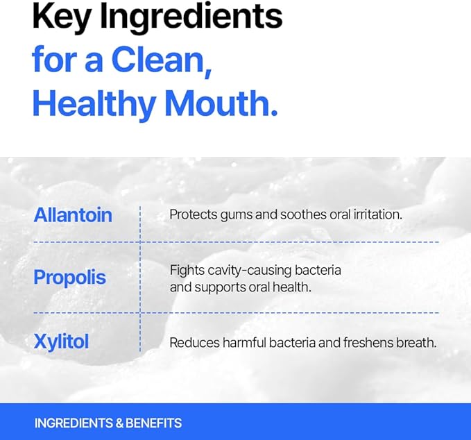 2-in-1 Foam Mouthwash & Toothpaste – Travel Size 50 mL / 1.69 fl oz | Water-Free Oral Care Foam | No Alcohol, No Burn | Carry-On Friendly | Made in Korea