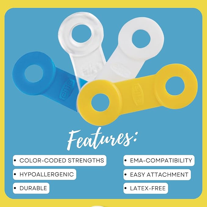 25 Pack: Replacement Straps for EMA Anti-Snoring Appliance, EMA Replacement Elastic Strap, Snore Guard Bands, Compatible with Myerson EMA Snore Appliance (Blue (Firm), 20mm)