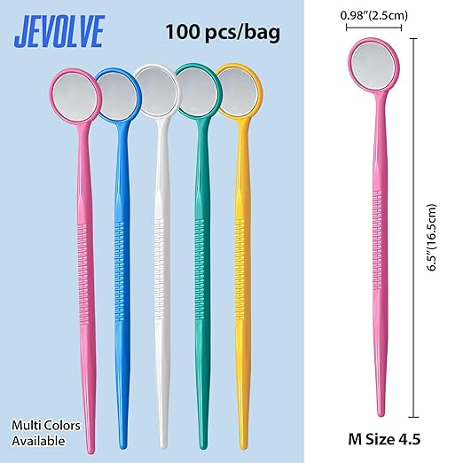 2000 PCs Dental Mouth Mirrors by JEVOLVE | Green Oral Dental Mirror for Crafting, Jewelry Making, Painting, Model Building, and DIY Projects – Clear Reflection, Easy Handling, Multi-Purpose