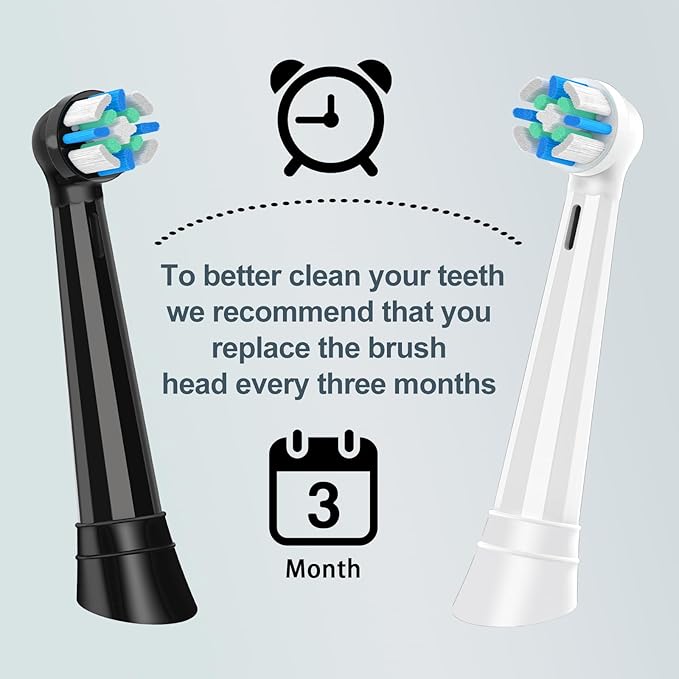 12 PCS IO Replacement Heads Compatible with Oral b IO 2/3/4/5/6/7/8/9/10 Series Electric Toothbrush, Brush Heads Refills Compatible with Oral B IO (Black)