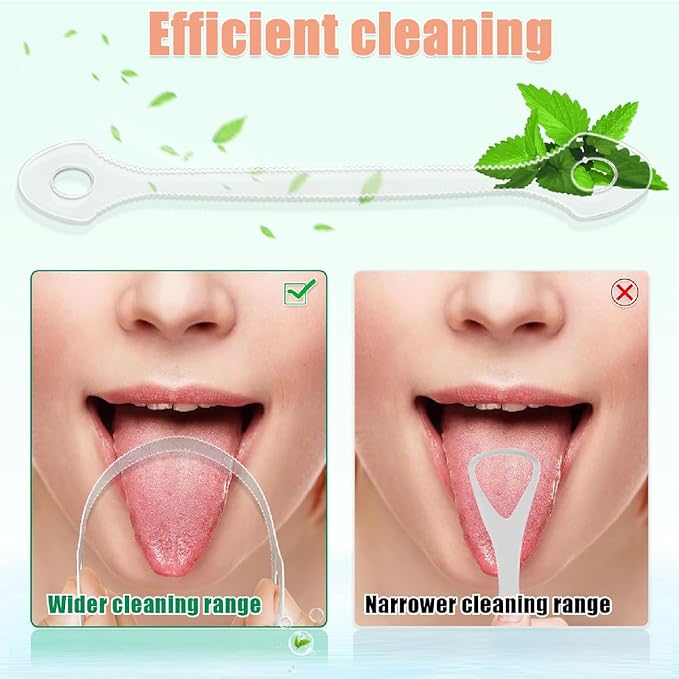 10 Count Disposable Tongue Scraper, Tongue Cleaner for Adults and Kids, Ergonomic plastic tongue scraper,Tongue Scrubber for Oral Care,Reduce Bad Breath,Promote Fresh Breath