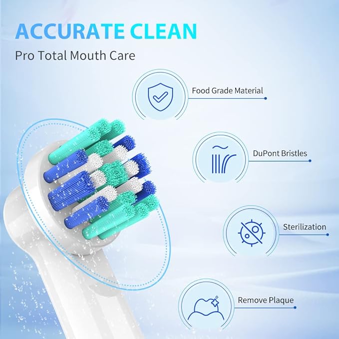 Replacement Toothbrush Heads for Oral B Braun(Individually Packaged),8 Pack Professional Electric Toothbrush Heads Compatible with Oral B 7000/Pro 1000/9600/ 5000/3000/8000 (8 Count)