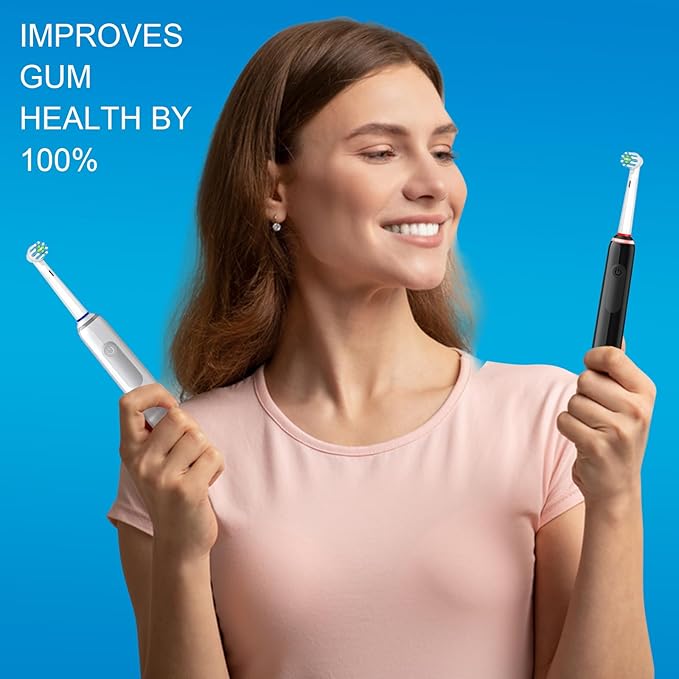 Replacement Toothbrush Heads Compatible with Oral B Pro 1000 Electric Toothbrush,Professional Clean,Gentle on Gums, Brush Head Refills for Genius/Smart/Vitality Series,8 Count