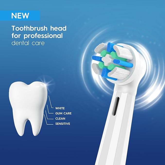 IO Replacement Heads Compatible with Oral B iO 2/3/4/5/6/7/8/9/10 Series Electric Toothbrush, Medium Bristles Brush Heads Compatible with Oral B, Deep Clean and Sensitive Care, 10 Pack White