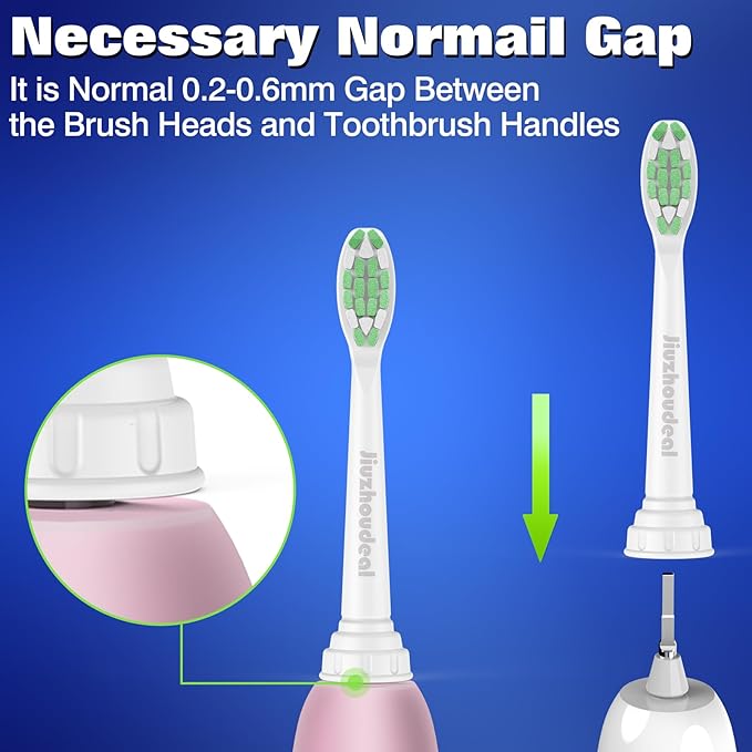 Replacement Heads for Philips Sonicare Toothbrush, Replacement Brush Heads Compatible with Phillips Sonicare Electric Toothbrush, 10-Pack, White