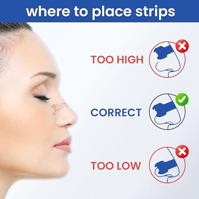 Nasal Strips for Snoring & Breathing – Soft, Plastic-Free Nose Strips for Sleeping – Drug-Free, No Magnet Design for Comfortable Airflow (100 Count)