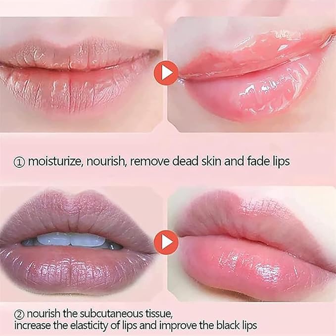 2 Packs Apple & Watermelon Lip Balm Honey Pot, Vitamin E Lip Masks & Moisturizing Propolis Sleeping Lip Mask, Effective Reduces Lip Lines Prevention Dry Lip Care