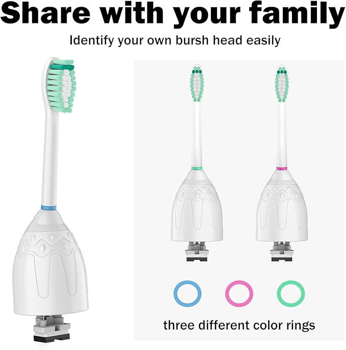 Toothbrush Heads for Philips Sonicare Replacement Brush Heads Medium Soft Dupont Bristles Electric Toothbrush Replacement Heads Fit E-Series Essence Xtreme Elite Advance and CleanCare, 3 Pack, White