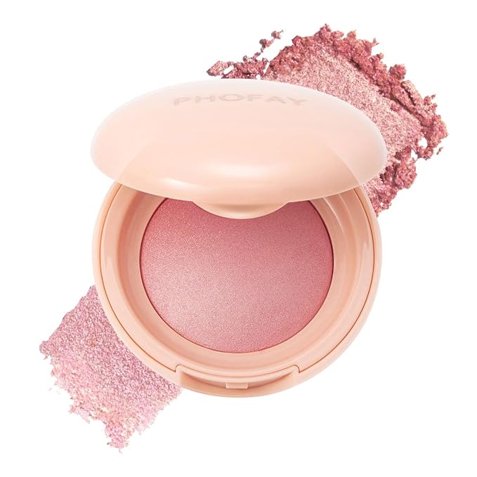 PHOFAY Luminous Blush Powder-Multi-Use Formula, Ultra-Fine & Smooth, Longer-Lasting Wear with Natural Luminous Glow (01#)