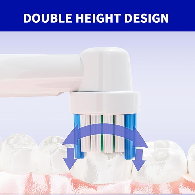 20 PCS Replacement Toothbrush Heads Compatible with Oral B Braun Electric Toothbrush Pro 1000/9000/ 5000/3000/8000