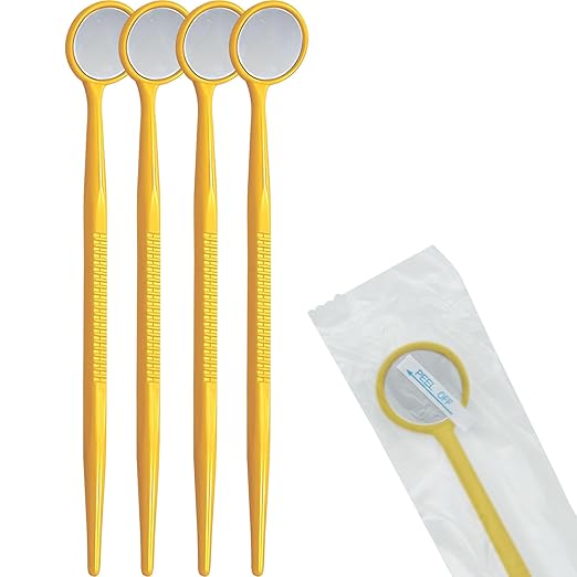 2000 PCs Dental Grade Disposable Dental Mouth Mirrors by Omnia ONE | Oral Dental Mirror Plastic Dental Instrument | Anti Fog Mouth Glass Mirror for Teeth with Handles Plastic Tooth Mirror