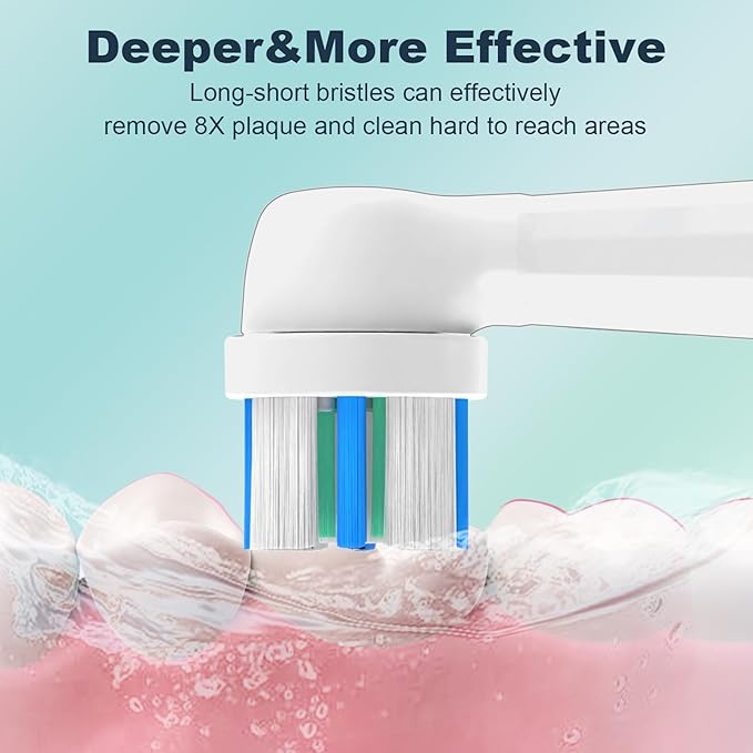 10PACK Replacement Toothbrush Heads Compatible with Oral B iO Series 2/3/4/5/6/7/8/9/10 Electric Toothbrush,Round Brush Heads for Gentle Gum Care & Deep Cleaning,White