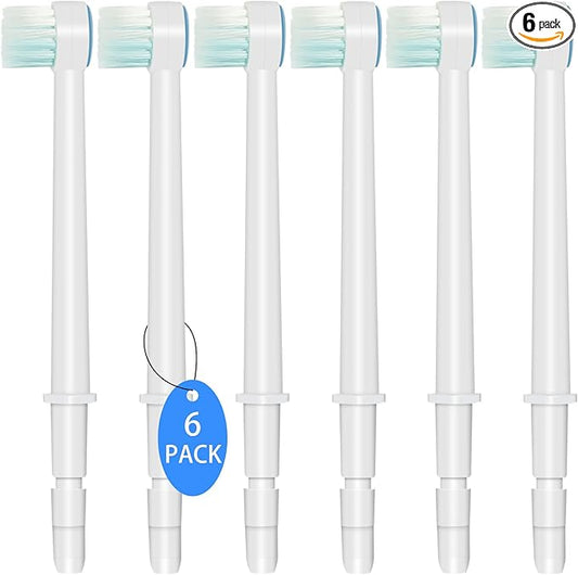Replacement Tips for Waterpik Aquarius Water Flosser Waterpik Toothbrush Replacement Heads Toothbrush and Oral Irrigators (6 Brush Head Tips)