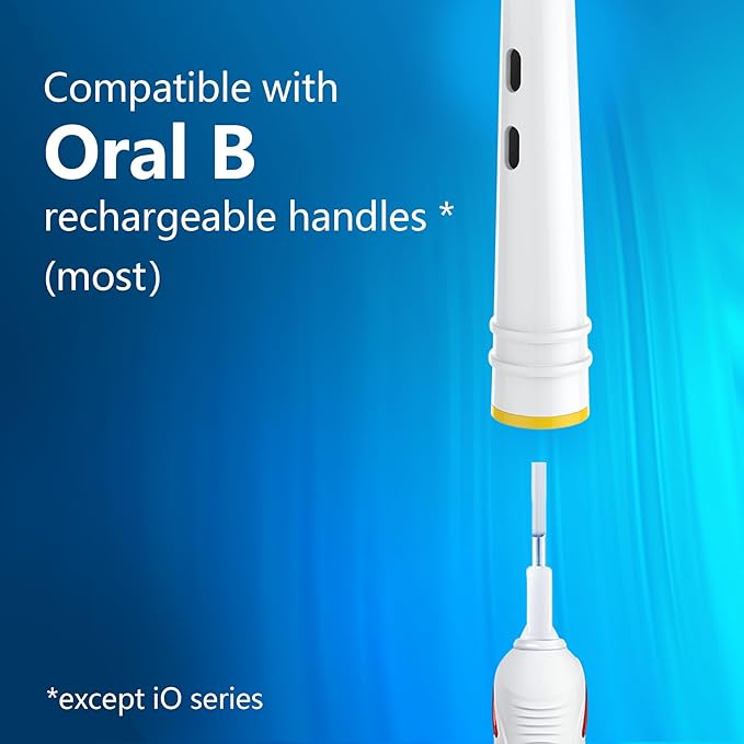 Replacement Toothbrush Heads Fit for Oral B Electric Toothbrushes, 4pcs, Polishing Cup for Whitening Action, Round Head Refills for Vitality, for Triumph, for Pro Series