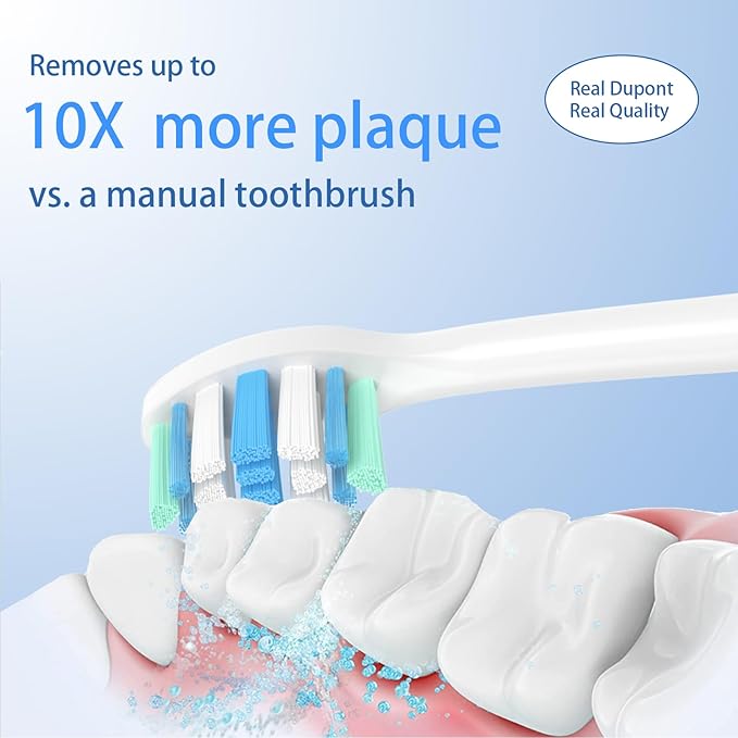Replacement Toothbrush Heads for Philips Sonicare Replacement Heads, Electric Replacement Brush Head Compatible with Phillips Sonicare Electric Toothbrushes, 8 Pack