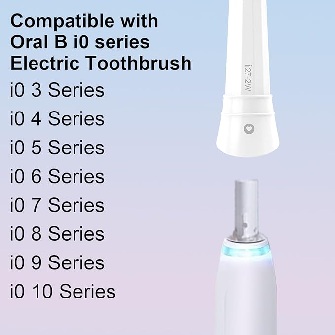 10PCS Replacement Heads Compatible with Oral B iO 3 4 5 6 7 8 9 10 Series Electric Toothbrush,Toothbrush Heads Compatible with Oral B iO Replacement Heads, Medium Bristles for Effective Cleaning,WHITE