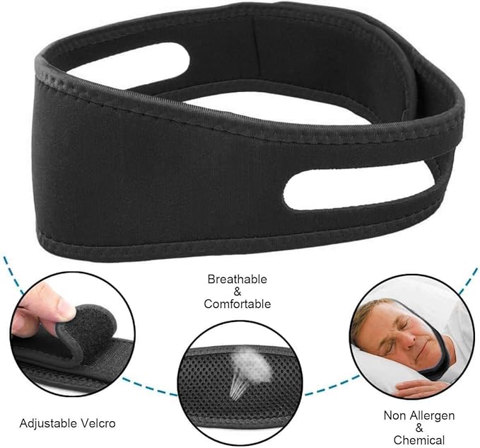 2025 Anti Snoring Chin Strap, Stop Snoring Chin Straps for CPAP Users, Jaw Strap for Sleeping,Chin Straps to Keep Mouth Closed for Sleeping Better, Cpap Chin Strap for Sleep for Men Women