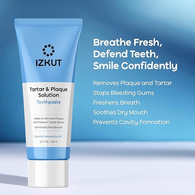 Plaque & Tartar Remover Toothpaste for Teeth: Removes Plaque & Controls Tartar Build-up - Long-Lasting Fresh Breath, Deep Cleansing & Gum-Friendly Toothpaste for Adults & Kids, Mint