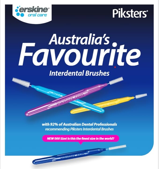 Piksters Interdental Brushes, Size 3, 100 Count (10 x 10 Packs), Interdental Tooth Brush for Medium Gaps, Gum Soft Bristles for Plaque Removal, Safe for Braces (100 pk)