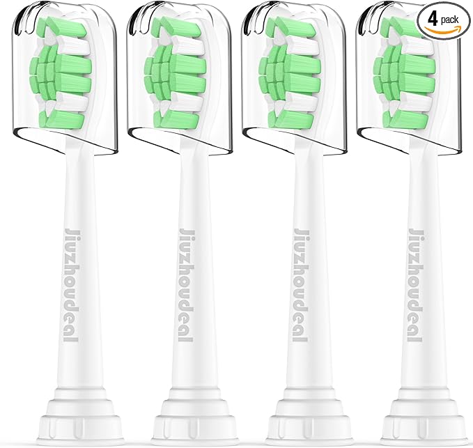 Replacement Heads for Philips Sonicare Toothbrush, Replacement Brush Heads Compatible with Phillips Sonicare Electric Toothbrush, 4-Pack, White