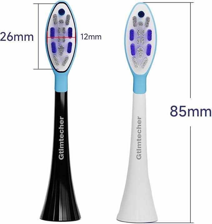 Electric Toothbrush Heads for Philips Sonicare Replacement Heads, 8 Pack Adults Kids 7+ Sonicare Toothbrush Replacement Brush Heads Philips Sonicare Sensitive Replacement Heads C2 C3 G2 G3 A3, White
