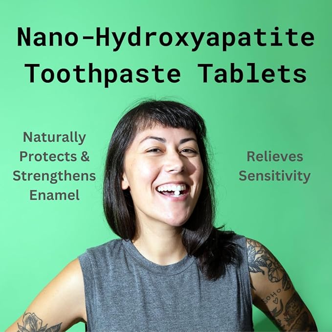 Canary Toothpaste Tablets Wintergreen - Chewable Nano-Hydroxyapatite Teeth Cleaning Tablet - No Fluoride, Great for Travel, Zero Waste (189 Count (Pack of 3), Wintergreen)