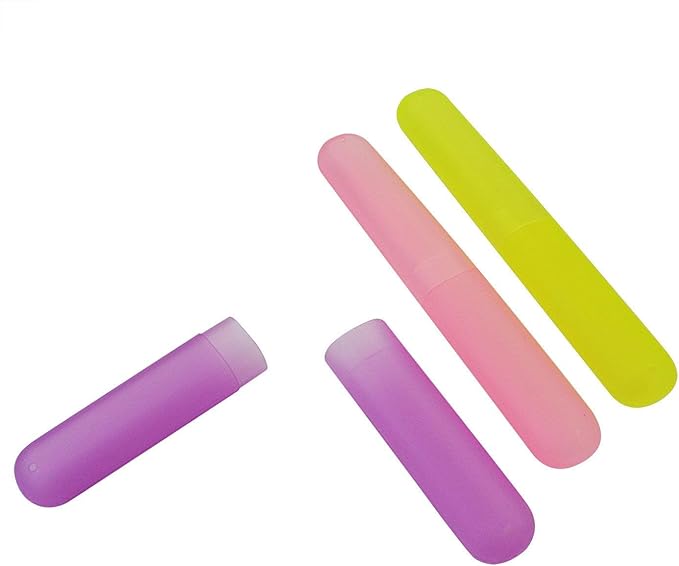 12PCS Plastic Toothbrush Case Six Colors Portable Dust-proof Toothbrush Cases Toothbrushes Holder for Daily and Travel Use (12)