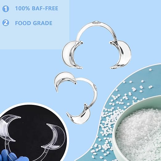 30-Pack Dental Cheek Retractors，Mouth Retractor for Teeth Whitening，Size S M L Transparent Dental Mouth Opener,BPA-Free，for Dentist, Party, Dental Lip Cheek Retractor for Mouthguard Challenge Game