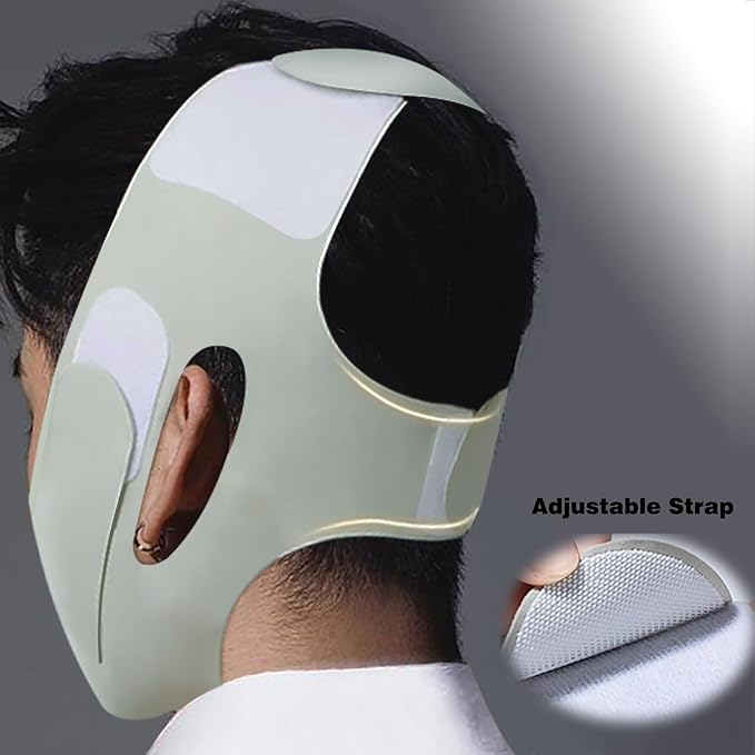 2-Pack Unisex Chin Strap for Snoring | Adjustable, Breathable & Skin-Friendly, Universal Fit Anti-Snore Set for Couples & Sleepers (Gray+Purple)