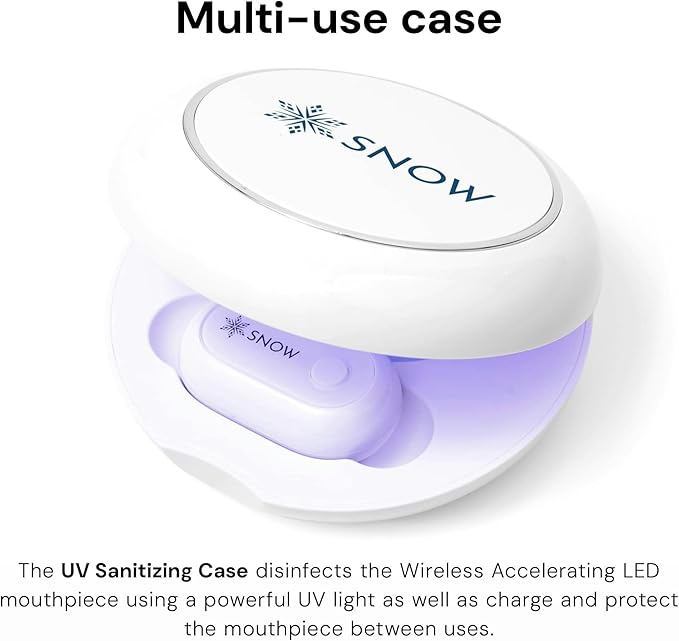 Snow Teeth Whitening Kit - Snow Teeth Whitening Serum and LED Mouthpiece Whitener, Formulated with Hydroxyapatite, Good for 2 Months - Wireless Kit with 1 Wand