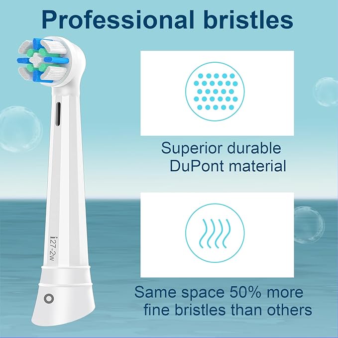 8PACK Replacement Heads Compatible with Oral B iO 3 4 5 6 7 8 9 10 Series Electric Toothbrush,Toothbrush Heads Compatible with Oral B iO Replacement Heads, Medium Bristles for Effective Cleaning