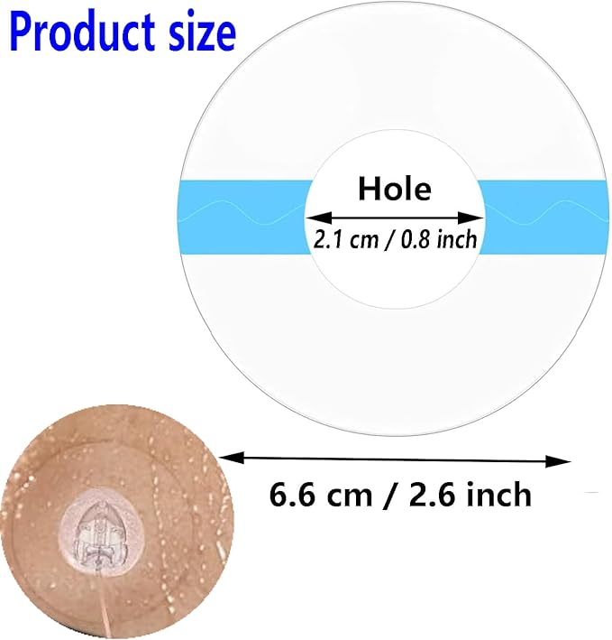 30 Pcs Waterproof Infusion Site CGM Adhesive Patches for Medtronic 780G/770G, Tandem t:Slim X2/ Mobi - Hypoallergenic Sensor Adhesive Tape with 0.8" Hole, 14-Day Wear, Pre-Cut Breathable Clear Patch