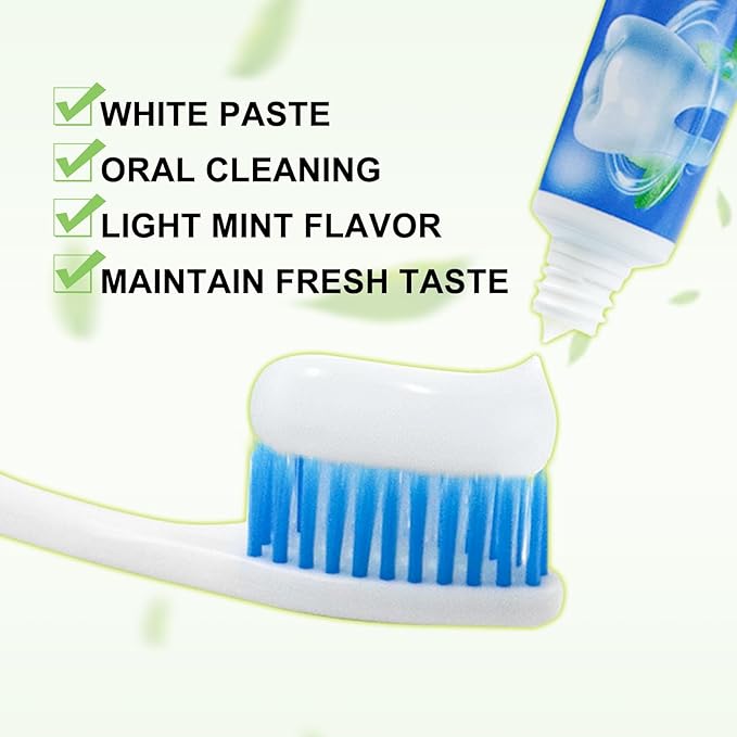 0.35 oz Bulk Travel Size Toothpaste,30 Tubes 10 Grams Extra Small Toothpastes Travel Size Bulk 0.8x3.5 inches Mint Flavor Mini Disposable Toothpaste for Hotel,Guests,Homeless,Office