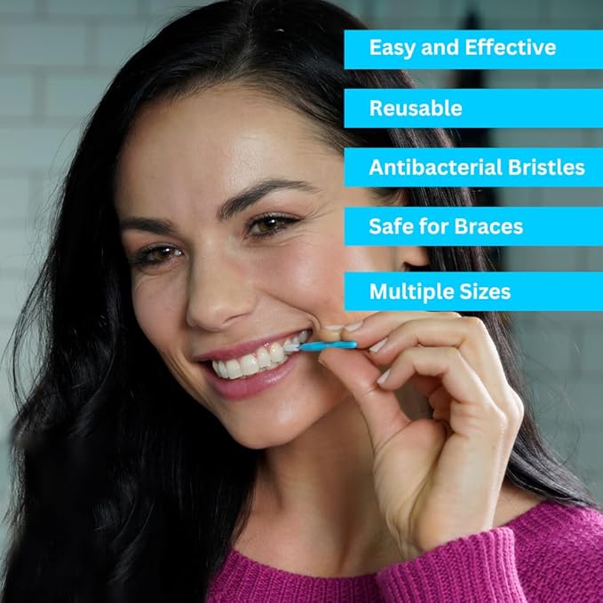 Piksters Interdental Brushes, Size 4, 100 Count (10 x 10 Packs), Interdental Tooth Brush for Medium to Large Gaps, Gum Soft Bristles for Plaque Removal, Safe for Braces (100 pk)