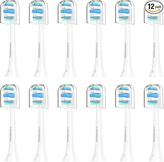 Replacement Toothbrush Heads for Philips Sonicare Replacement Heads, Electric Replacement Brush Head Compatible with Phillips Sonicare Electric Toothbrushes, 12 Pack