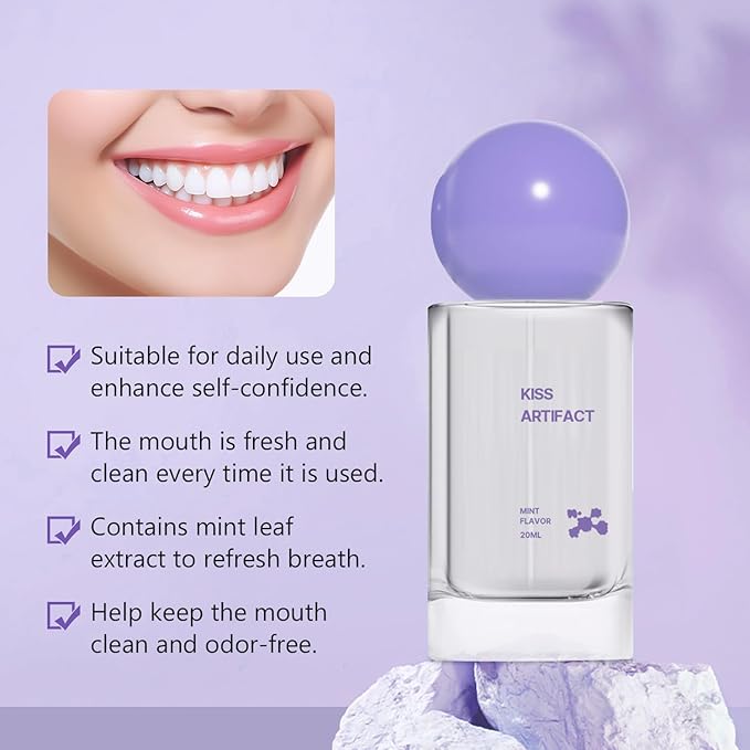 2pcs Probiotic Oral Spray for Long-Lasting Freshness, Alcohol-Free Oral Spray with Probiotics for Breath Care, Dual Cooling Breath Spray, Convenient Travel-Sized Breath Spray (20ml/0.68floz)