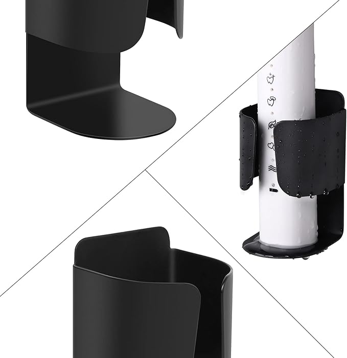 Electric Toothbrush Holder Wall Mount, 304 Stainless Steel Self-Adhesive Bathroom Organizer for Electric Toothbrush, Toothpaste & Face Wash–Space Saving, Waterproof, Holds Up to 10lbs (2 Pack, Black)