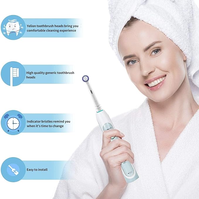 Replacement Toothbrush Heads Compatible with Oral B Braun, 4 Pack Professional Electric Toothbrush Heads Brush Heads Refill for Oral-B 7000/Pro 1000/9600/ 500/3000/8000