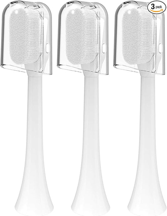 Replacement Toothbrush Heads Compatible with Philips Sonicare Click-On Handles | Ultra-Soft 80μm Bristles for Sensitive Gums, Receding Gums and Delicate Teeth (White, Click-On Handles)