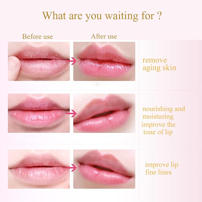 30PCS Lip Mask, Collagen Crystal Pink Care Gel Pads for Moisturizing,Reducing Chapped,Smoothing,Fine Lines,Remove Dead Skin Moisture Essence Make Your Dry Lips Attractive Sexy Cherry