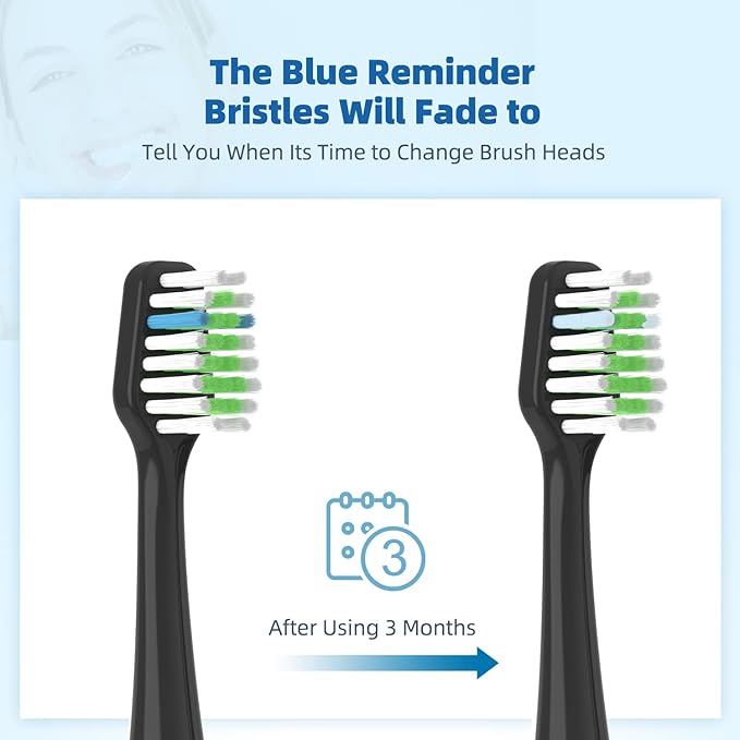 Replacement Toothbrush Heads Fits for Waterpik Complete Care 9.0 (CC-01), Care 5.0 (WP-862) Sonic Electric Tooth Brush Refill(8-pc), Pisonicleara