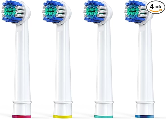 Replacement Toothbrush Heads Compatible with Oral B Braun, 4 Pcs Professional Precision Clean for Oral-b 7000, Clean, Oral B Pro 1000, 9600, 500, 3000, 8000