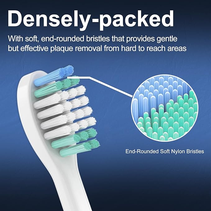 Replacement Toothbrush Heads Compatible with AquaSonic Black Series, Vibe Series, Black Series Pro,and for Duo Series Pro Electric Toothbrush White, Pack of 5