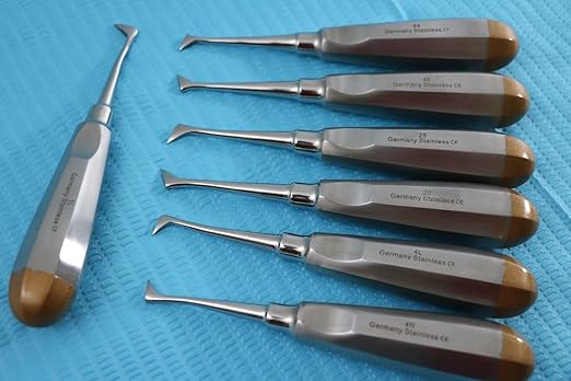 New German German Stainless Set of 7 Cryer Left Right Dental Tooth EXTRACTING Elevators Small Medium Large