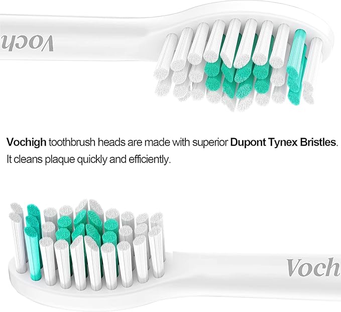 Replacement Toothbrush Heads Compatible with Philips Sonicare: fit Sonicare E-Series HX7022/66, Cleancare & Advance Screw-On Electric Brush Handles, 6 Pack