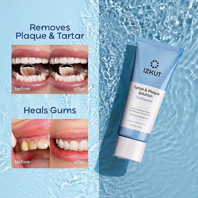 Plaque & Tartar Remover Toothpaste for Teeth: Removes Plaque & Controls Tartar Build-up - Long-Lasting Fresh Breath, Deep Cleansing & Gum-Friendly Toothpaste for Adults & Kids, Mint