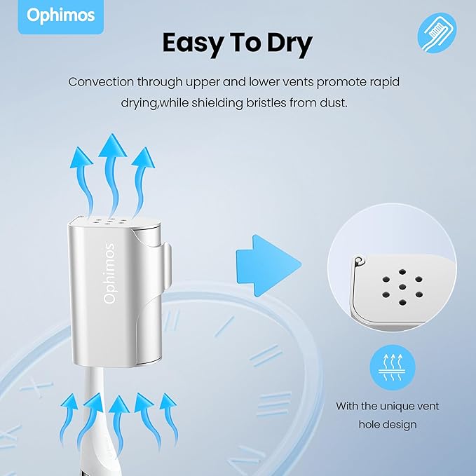 4 Count Aluminum Alloy Toothbrush Cover Caps for Family, Travel Toothbrush Covers Long-lasting Toothbrush Head Caps for Most Electric/Manual Brushes,Silver-Pink-Blue-Black