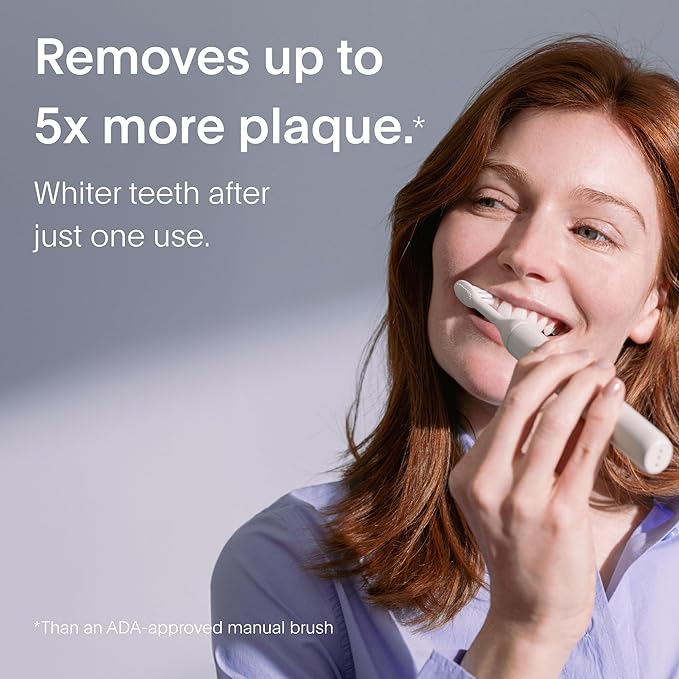 SURI 1.0 Sonic Electric Toothbrush |1 Month+ Battery | Designed in California | Sustainable Electric Toothbrush for Adults | Travel Toothbrushes | Tooth Brush | White