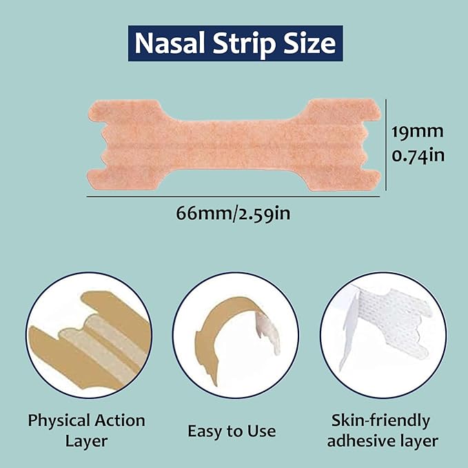 120Pcs Nasal Strips for Snoring, Nose Strips for Breathing, Snoring Aids for Men & Women, Helps Reduce Snoring & Improves Sleep (120)